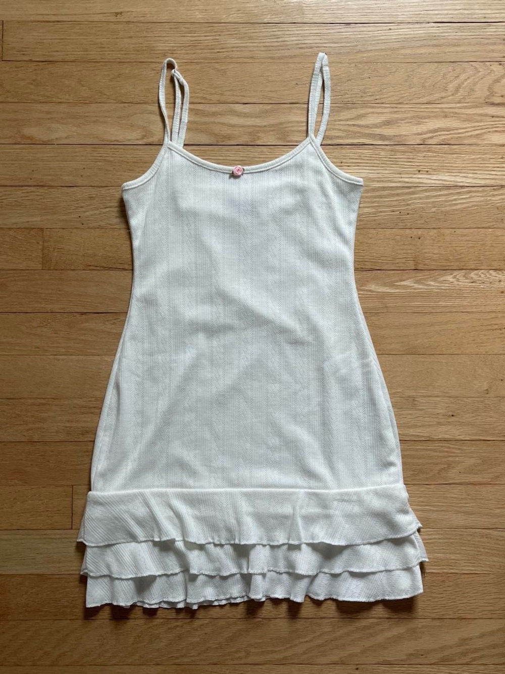 Edikted Cream Cami with Pink Logo Tab